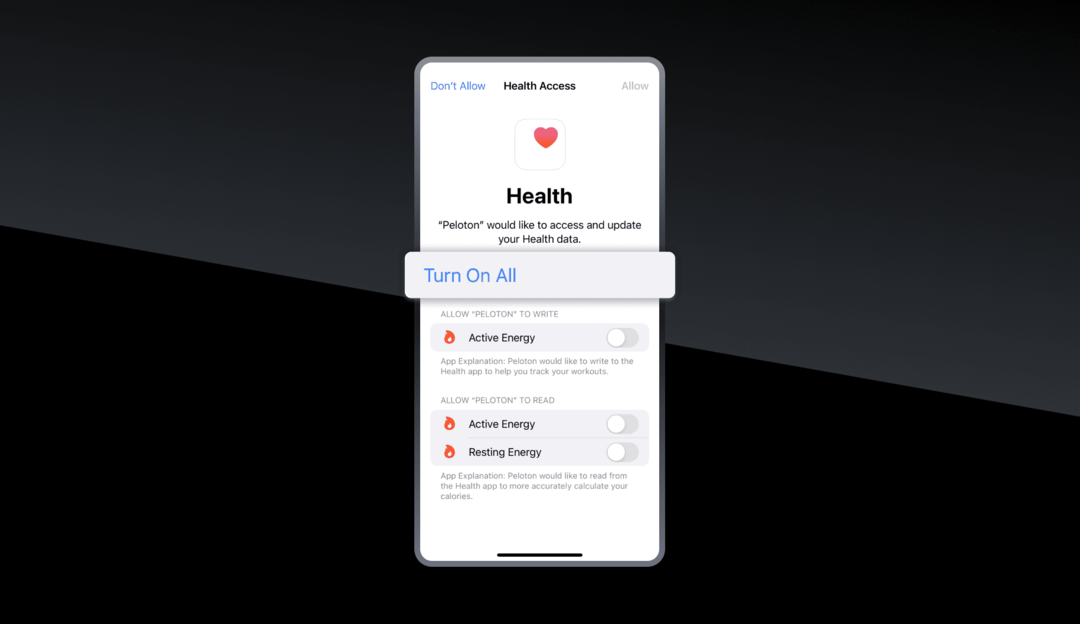 Naudokite „Apple Watch“ su „Peloton Health“ programa