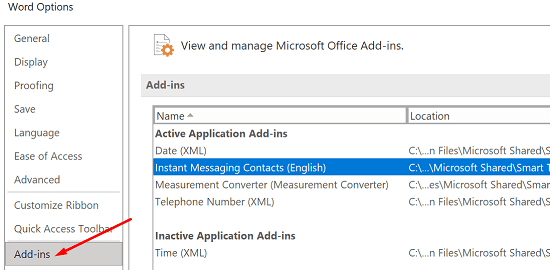 Microsoft-Wort-Add-Ins