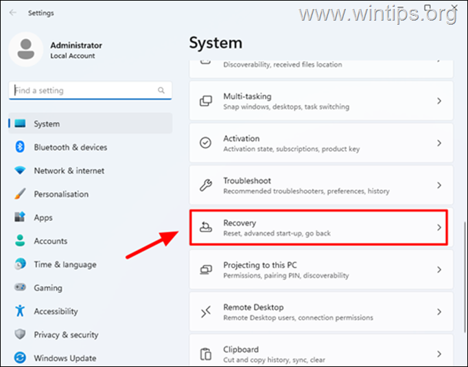 วิธีบูตในตัวเลือกขั้นสูงของ WinRE บน Windows 1011