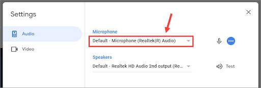 Kies je microfoon uit de beschikbare opties