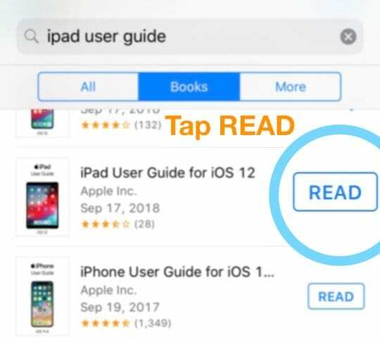 הקש כדי לקרוא ספר מ- iTunes App Store
