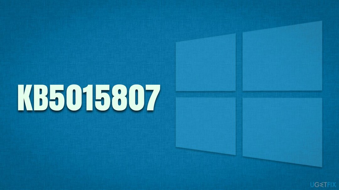 Как исправить ошибку установки KB5015807 в Windows 10?
