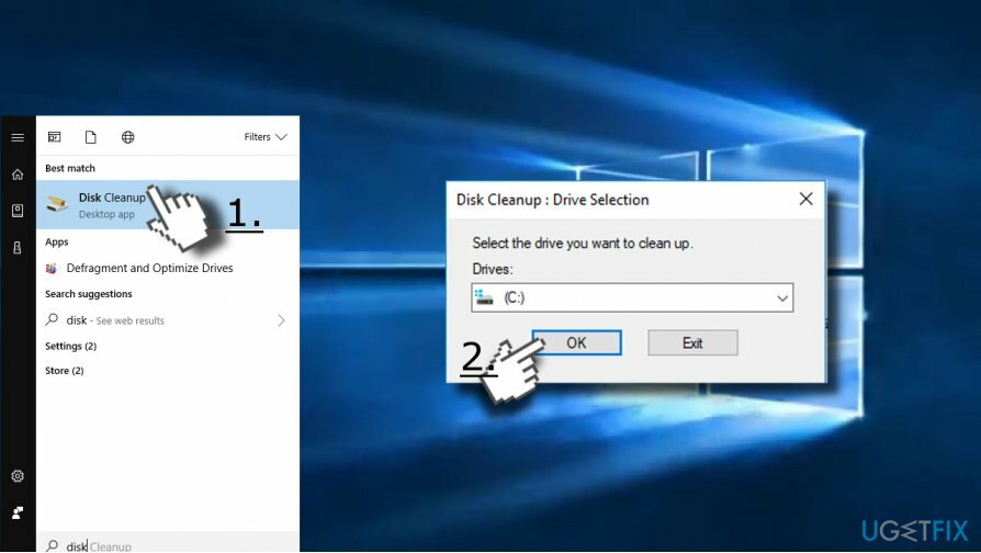 Χρησιμοποιήστε το βοηθητικό πρόγραμμα Disk Cleanup