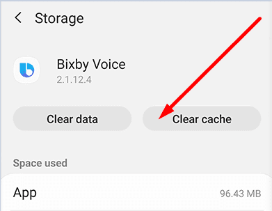 bixby voice cancella cache.webp
