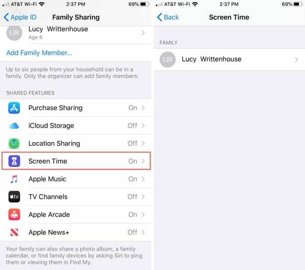 Familiedeling av skjermtid iPhone