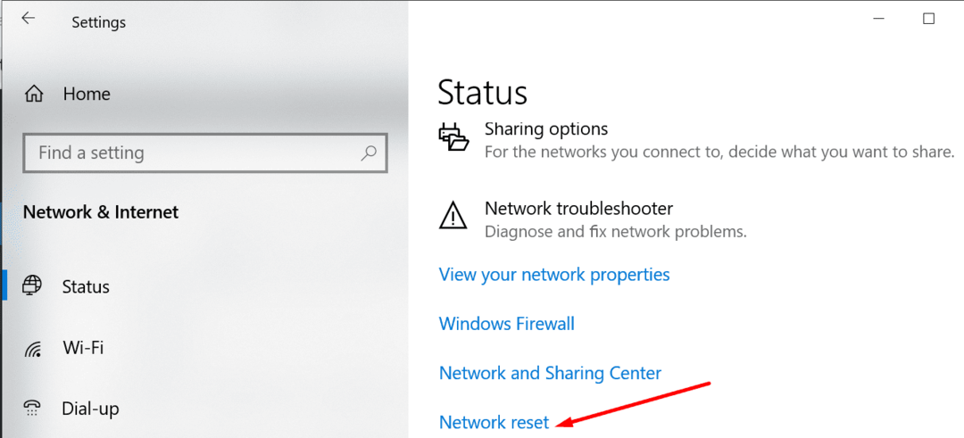 netzwerk reset windows 10