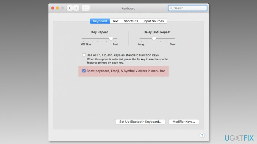 Habilitar el visor de teclado en Mac