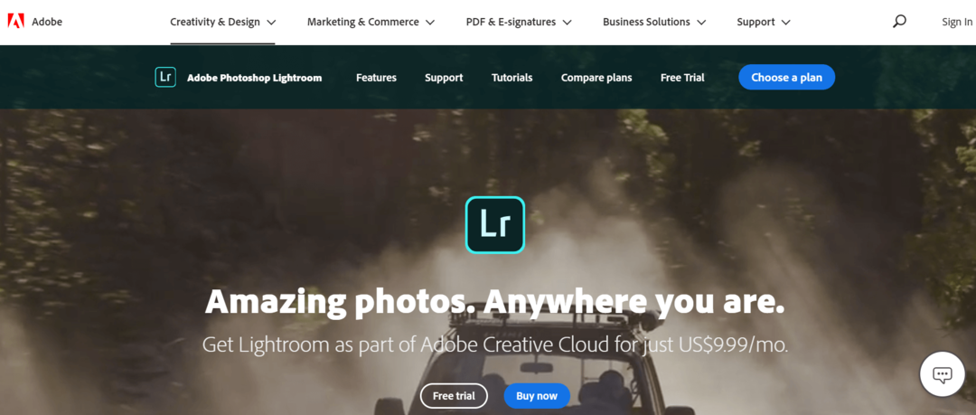 Adobe Lightroom — fotoattēlu rediģēšanas programmatūra
