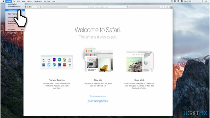 Abrir la configuración de Safari