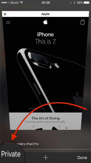 Postavite privatno pregledavanje na iPhoneu