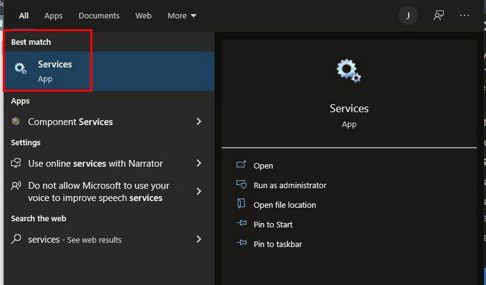 Service-app til Windows 10