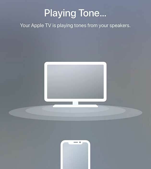 Apple TV hraje tón