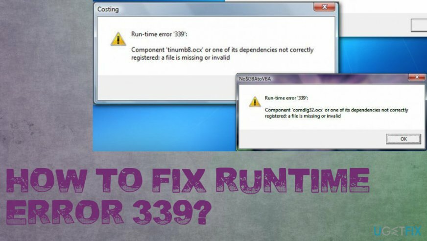 Come correggere l'errore di runtime 339