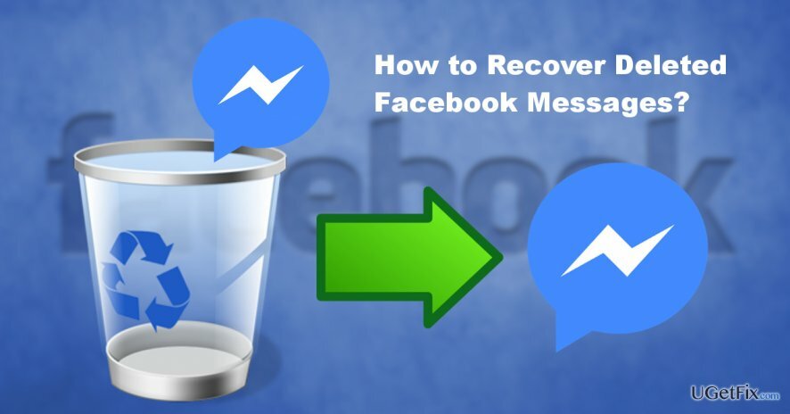 ilustrace obnovy zpráv na Facebooku
