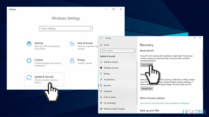 Windows पुनर्प्राप्ति विकल्प का उपयोग करें