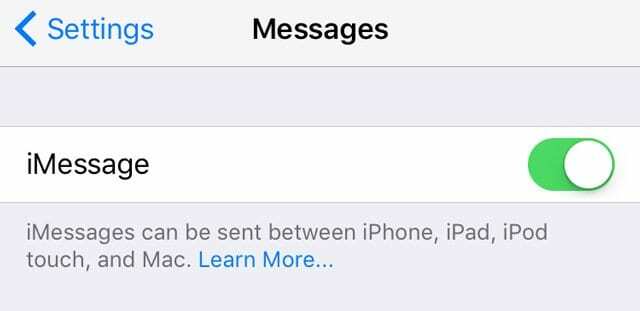 iMessage не синхронизируется на всех устройствах: iPhone, iPad или iPod Touch; исправить