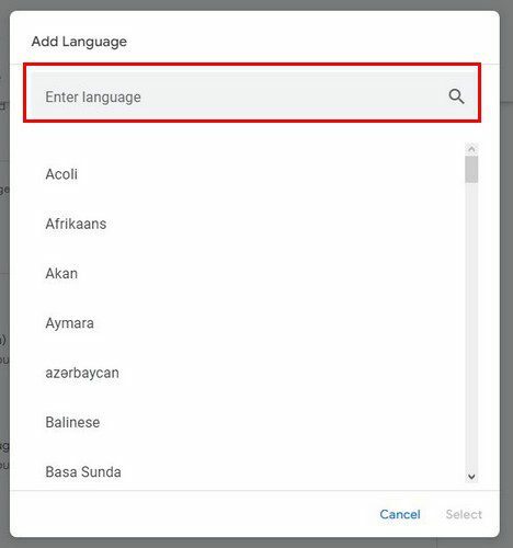 Buscar idioma Google Docs