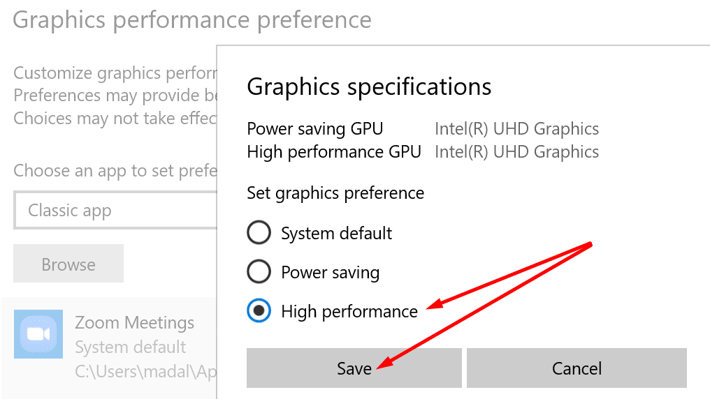 zoom GPU haute performance