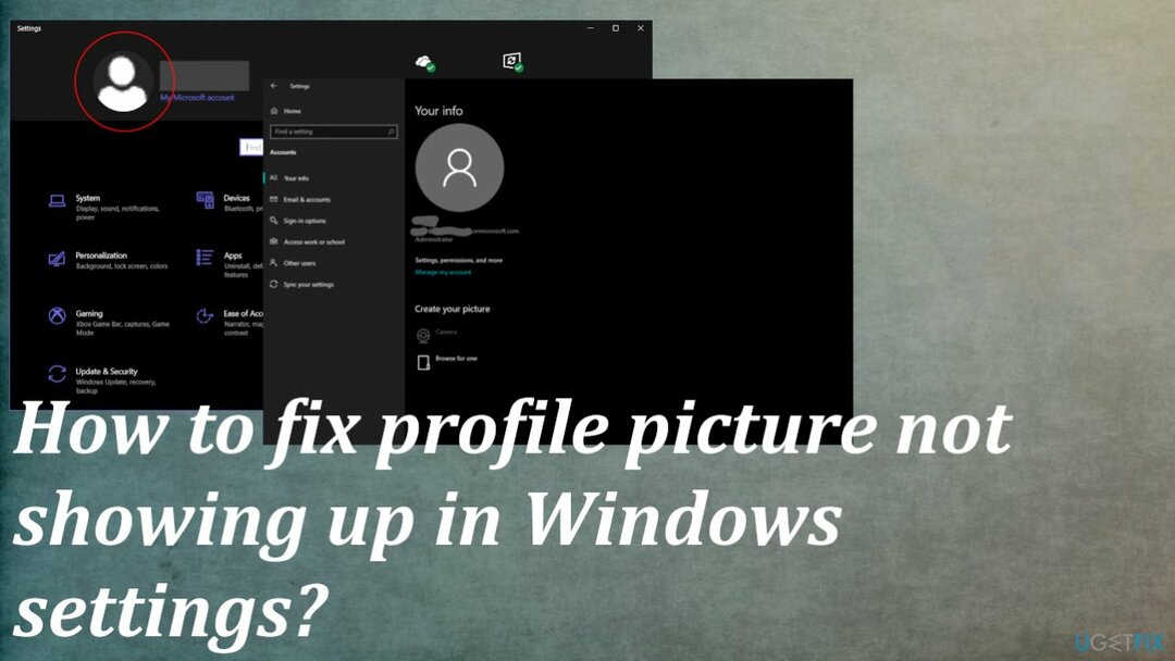 Profielfoto repareren die niet wordt weergegeven in Windows-instellingen?