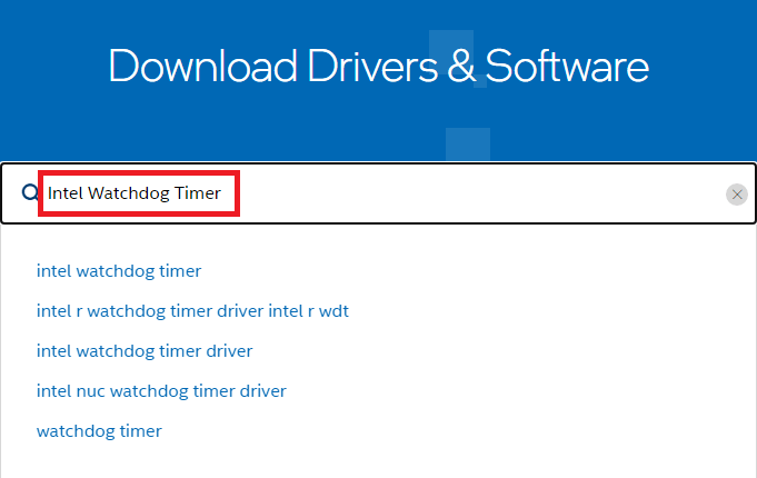 etsi Intel Watchdog Timer -ohjain