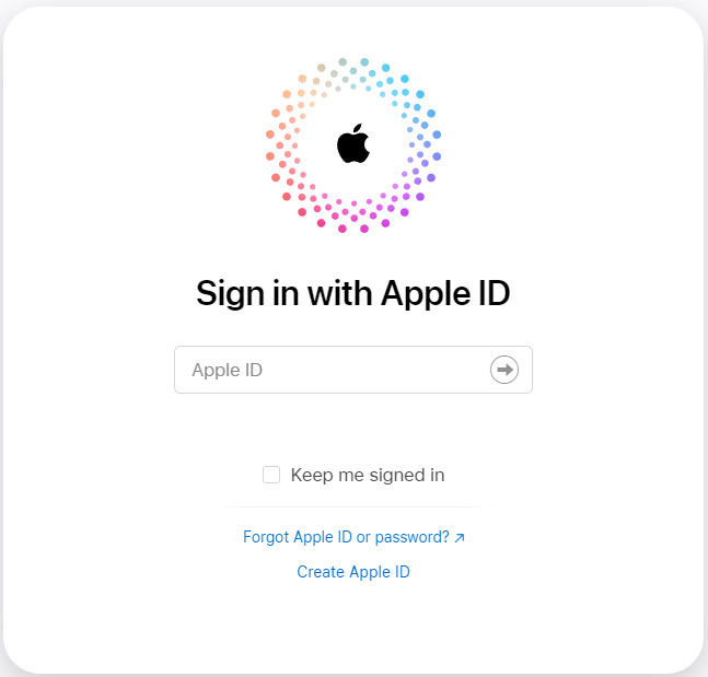 Melden Sie sich mit einer Apple-ID bei iCloud an