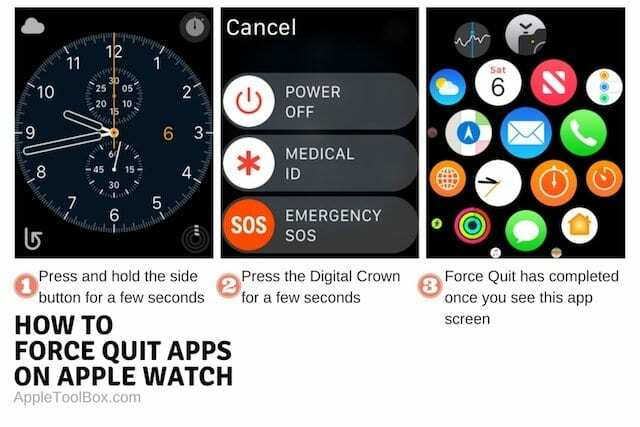 Lefagyott alkalmazás javítása az Apple Watchon
