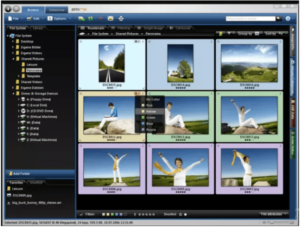Pictomio софтуер за организиране на снимки