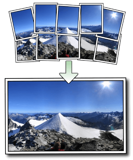 AutoStitch — Windows fotoattēlu savienošanas programmatūra