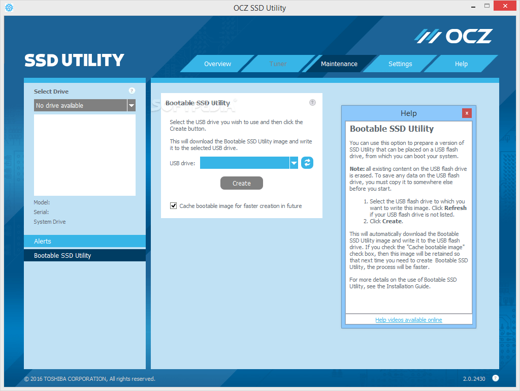 OCZ SSD utilīta — bezmaksas cietā diska diagnostikas rīks