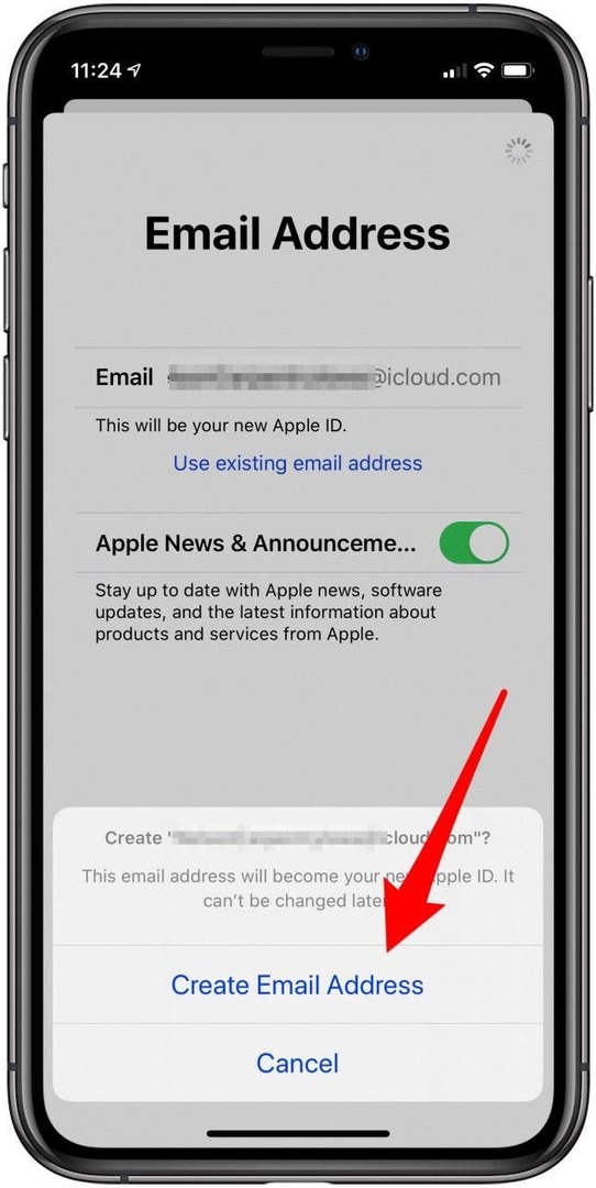 δημιουργία διεύθυνσης email icloud