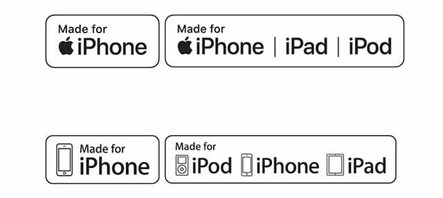 MFi-program Apple-sertifiserte kabler og tilbehør-merke eller ikon MFI