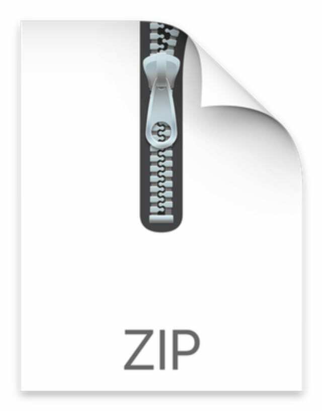 Icono de archivo ZIP en macOS