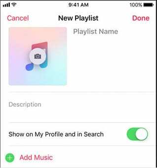 공개 재생 목록 Apple Music Show on My Profile