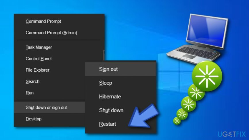Reštartujte počítač a opravte „Vyhľadávanie v systéme Windows nefunguje“ v systéme Windows 10