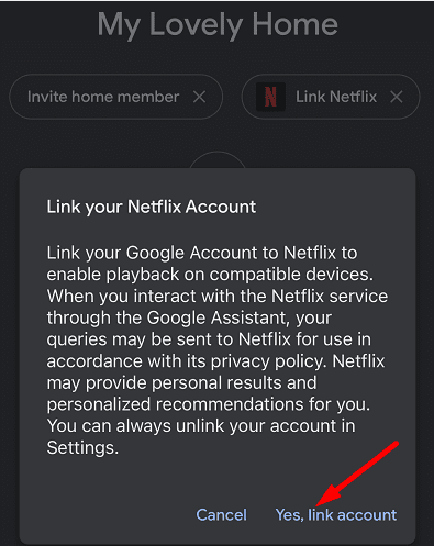 Google-Home-app-länk-Netflix