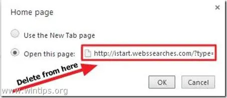 rimuovere-istart-webssearches-chrome