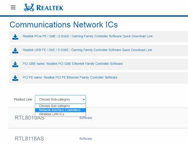 Controladores de interface de rede