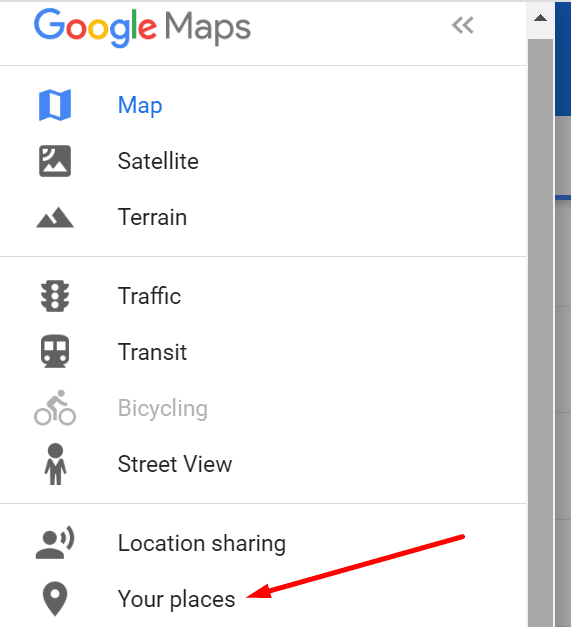 google maps vaše místa