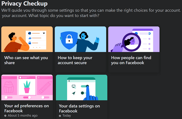 verificação de privacidade do facebook