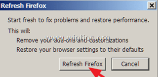 atualize o firefox para as configurações padrão