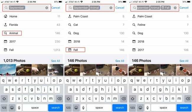 Rechercher des photos par date-iPhone