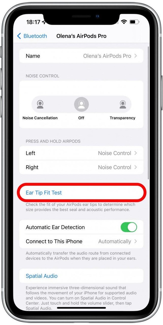 Виберіть Ear Tip Fit Test - air pods pro ear tips