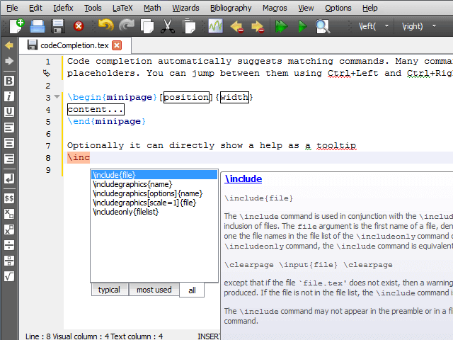 TeXstudio - textový editor LaTeX