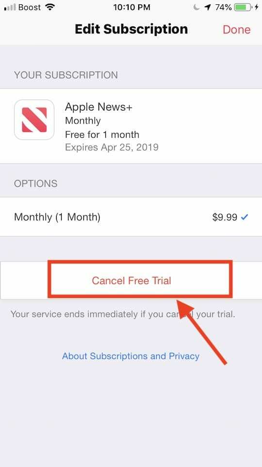 Az Apple News plus előfizetés lemondása