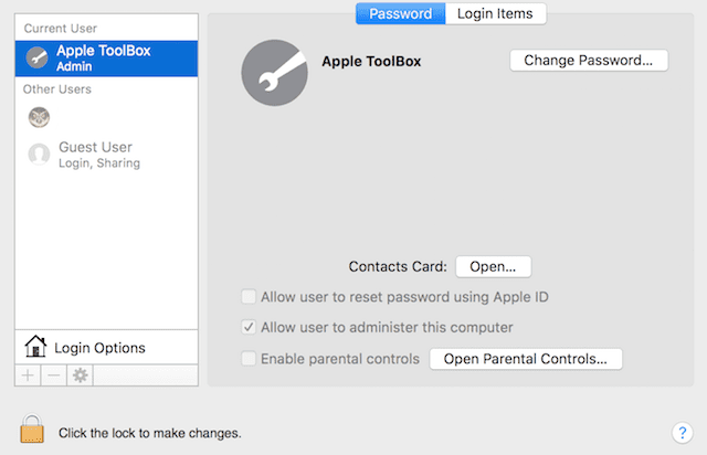 Como corrigir contas de usuário corrompidas no macOS