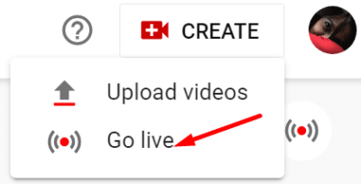 youtube-go-live-кнопка