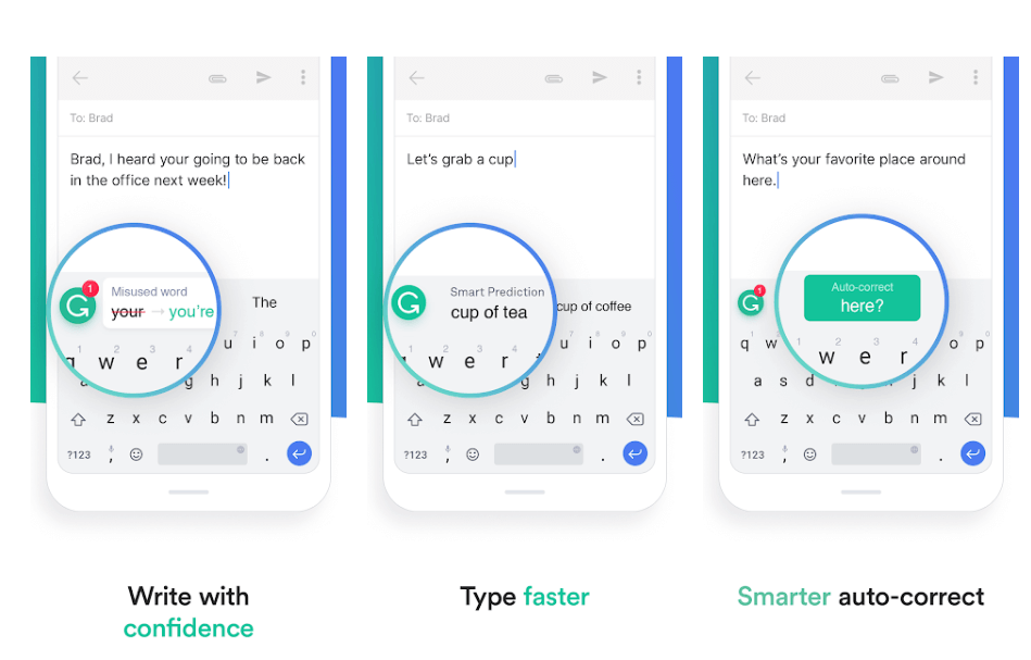 Grammarly Keyboard - Aplicație de marketing pentru afaceri