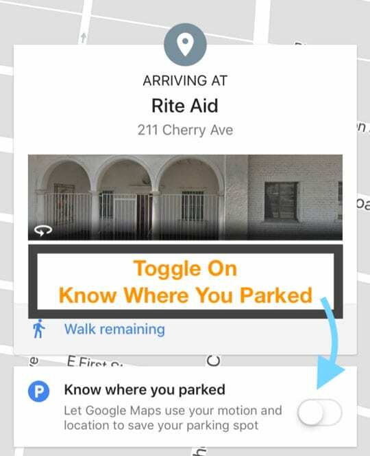 A Google Térkép tudja, hol parkolt iOS iPhone-on