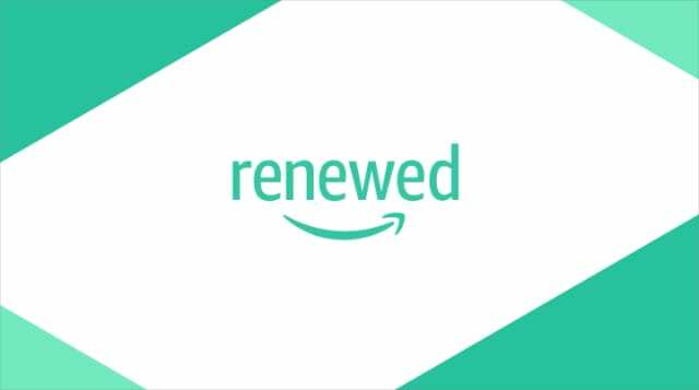 Логотип и фон Amazon Renewed