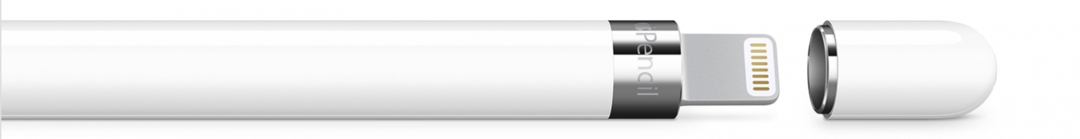 Az első generációs Apple Pencil eltávolítható kupakja a párosításhoz és a töltéshez